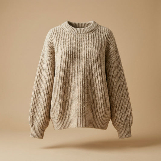 Maglione oversize color avena