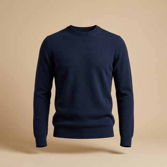 Pullover in cashmere blend blu notte
