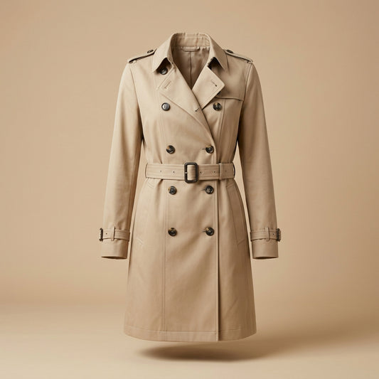 Trench beige doppiopetto